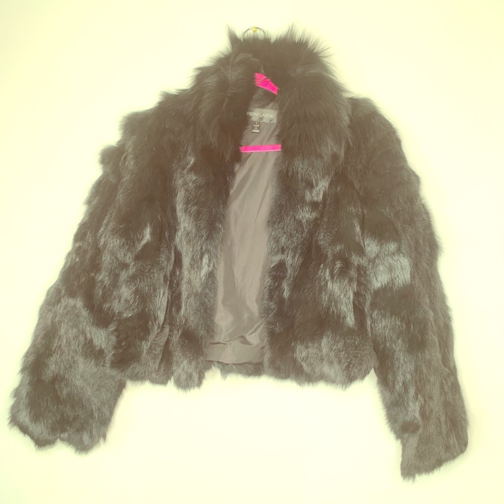 Adrian landau Fox fur coat.